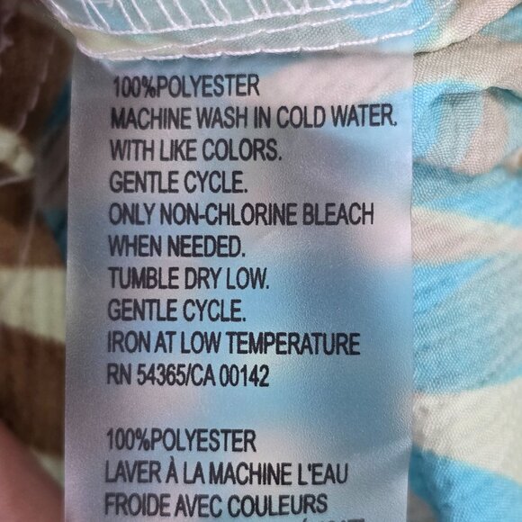 Womens Allison Daley Tropical Leaf Print Blouse Button-Up Short Sleeve Size 16 - Picture 3 of 7